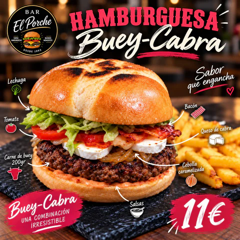 Hamburguesa Buey-Cabra